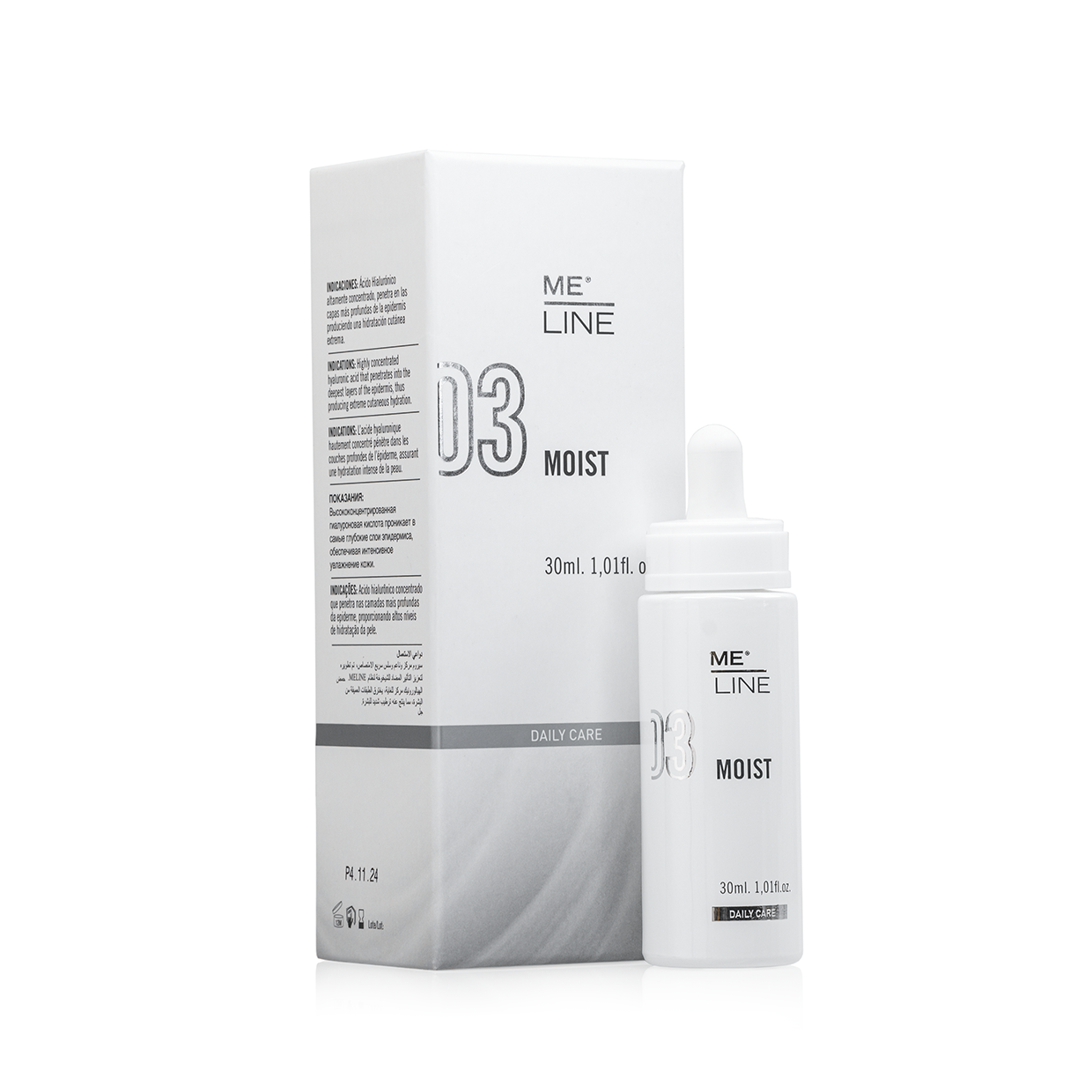 MELINE 03 MOIST: Intensive Feuchtigkeitsregulierung für strahlende Haut, 30 ml (V01 02 28)
